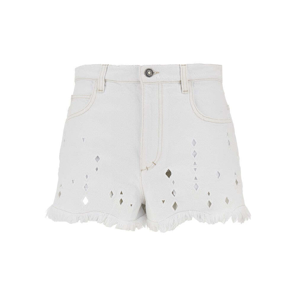 Isabel Marant Aecia Embroidered Denim Shorts